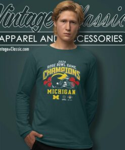 University Of Michigan Rose Bowl Game Champions 2024 Long Sleeve Tee