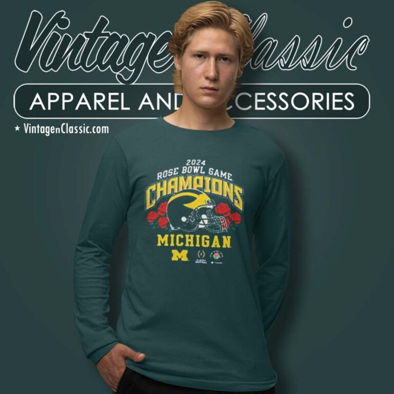 University Of Michigan Rose Bowl Game Champions 2024 Long Sleeve Tee University Of Michigan Rose Bowl Game Champions 2024 Long Sleeve Tee