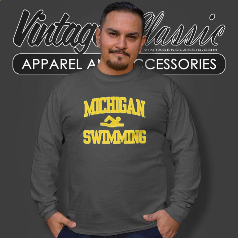 University Of Michigan Swimming Long Sleeve Tee University Of Michigan Swimming Long Sleeve Tee