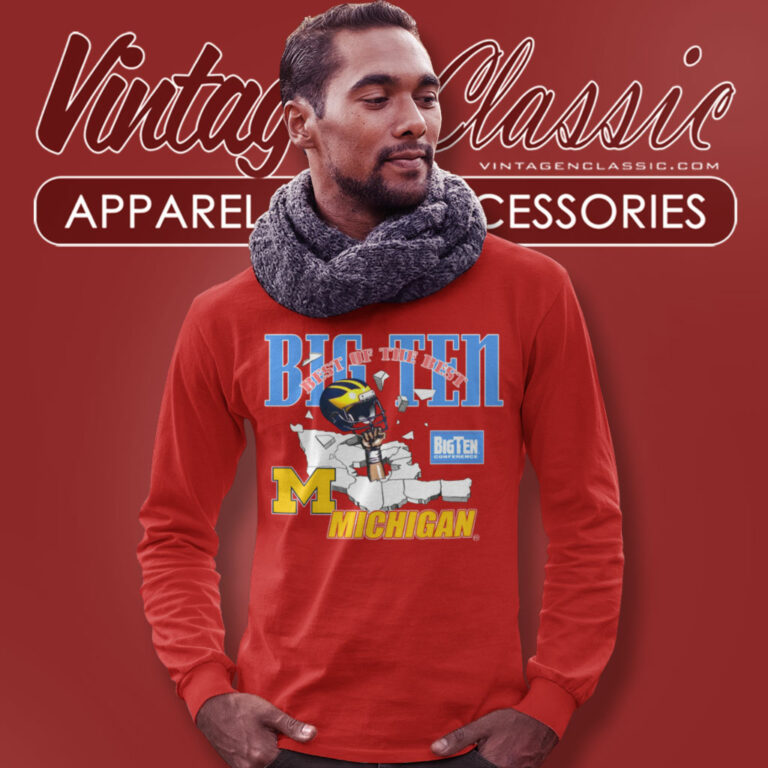 University Of Michigan Wolverines Big Ten Long Sleeve Tee University Of Michigan Wolverines Big Ten Long Sleeve Tee