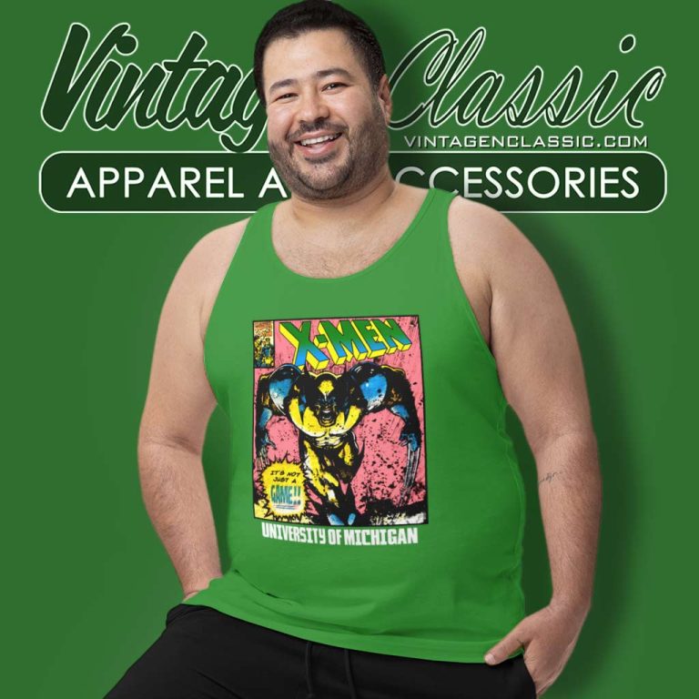 University Of Michigan Wolverines X Men Marvel Comics Tank Top Racerback University Of Michigan Wolverines X Men Marvel Comics Tank Top Racerback