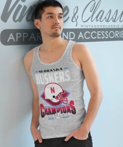 University Of Nebraska Shirt Cornhuskers Huskers Football Champions Tank Top Racerback