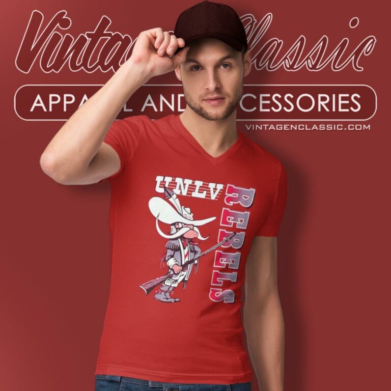 University Of Nevada Unlv Rebels V Neck TShirt University Of Nevada Unlv Rebels V Neck TShirt