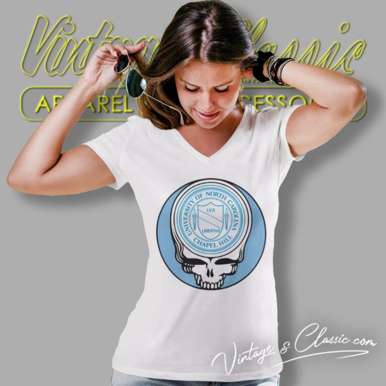 University Of North Carolina Chapel Hill Grateful Dead Steal Your Face V Neck TShirt University Of North Carolina Chapel Hill Grateful Dead Steal Your Face V Neck TShirt