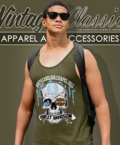 University Of North Carolina Chapel Hill Harley Davidson Skull Tank Top Racerback