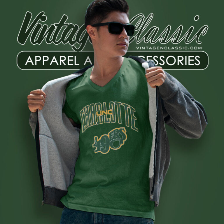 University Of North Carolina Charlotte Unc 49ers V Neck TShirt University Of North Carolina Charlotte Unc 49ers V Neck TShirt