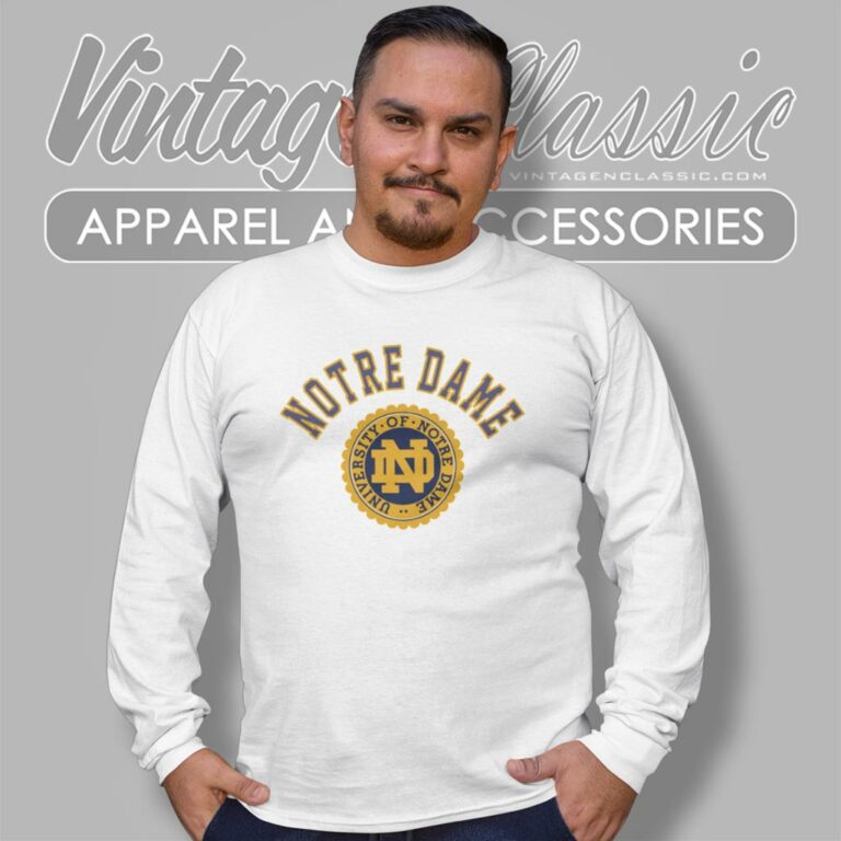 University Of Notre Dame Big Logo Long Sleeve Tee University Of Notre Dame Big Logo Long Sleeve Tee