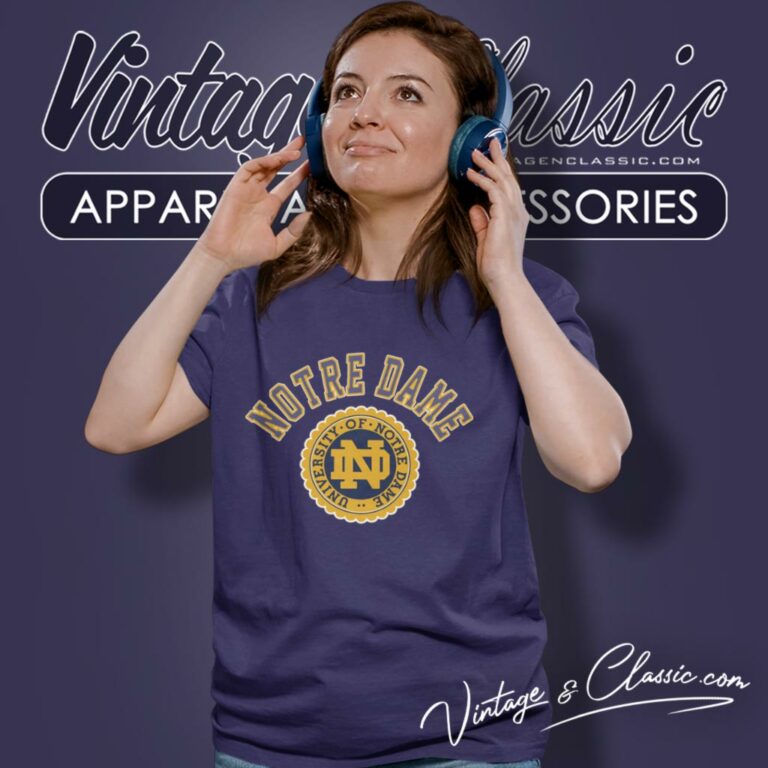 University Of Notre Dame Big Logo Women T Shirt University Of Notre Dame Big Logo Women T Shirt