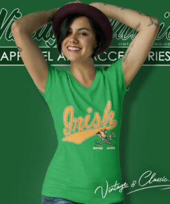 University Of Notre Dame Irish Shirt 6 University Of Notre Dame Galt Sand V Neck TShirt