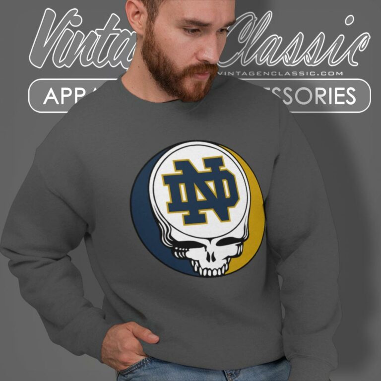 University Of Notre Dame Grateful Dead Steal Your Face Sweatshirt University Of Notre Dame Grateful Dead Steal Your Face Sweatshirt
