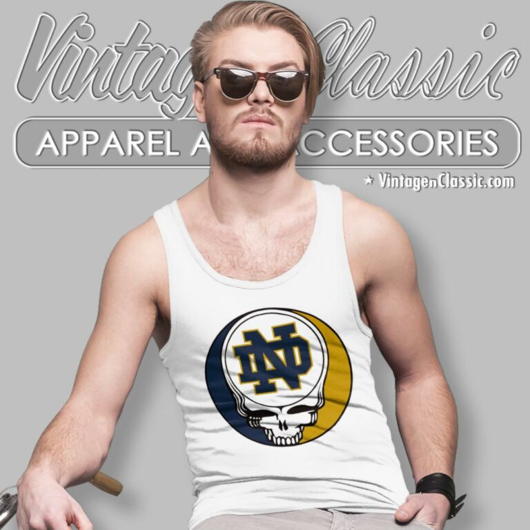 University Of Notre Dame Grateful Dead Steal Your Face Tank Top Racerback University Of Notre Dame Grateful Dead Steal Your Face Tank Top Racerback