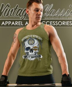 University Of Notre Dame Harley Davidson Skull Tank Top Racerback
