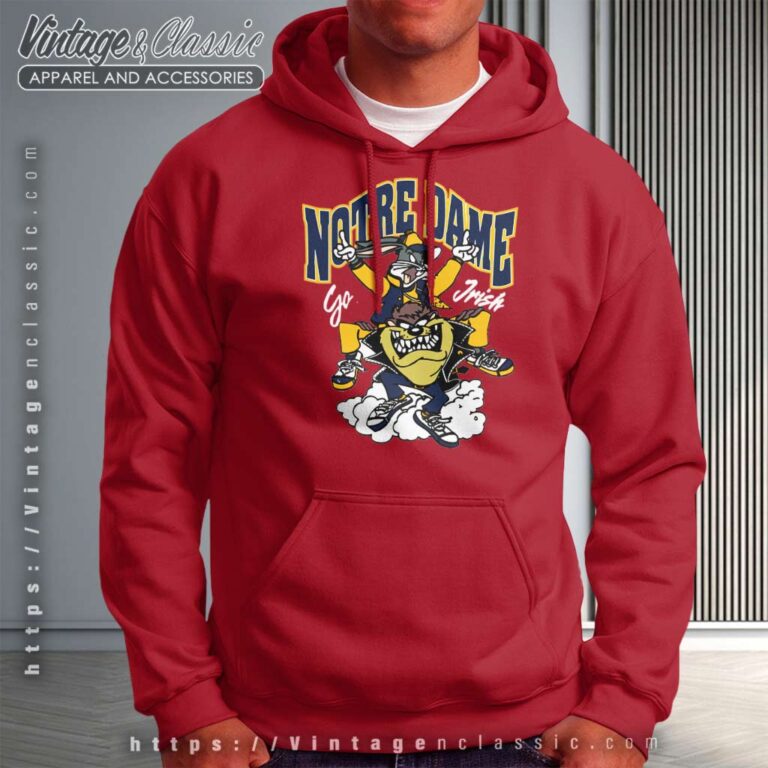 University Of Notre Dame Looney Tunes Bugs Bunny Taz Hoodie University Of Notre Dame Looney Tunes Bugs Bunny Taz Hoodie