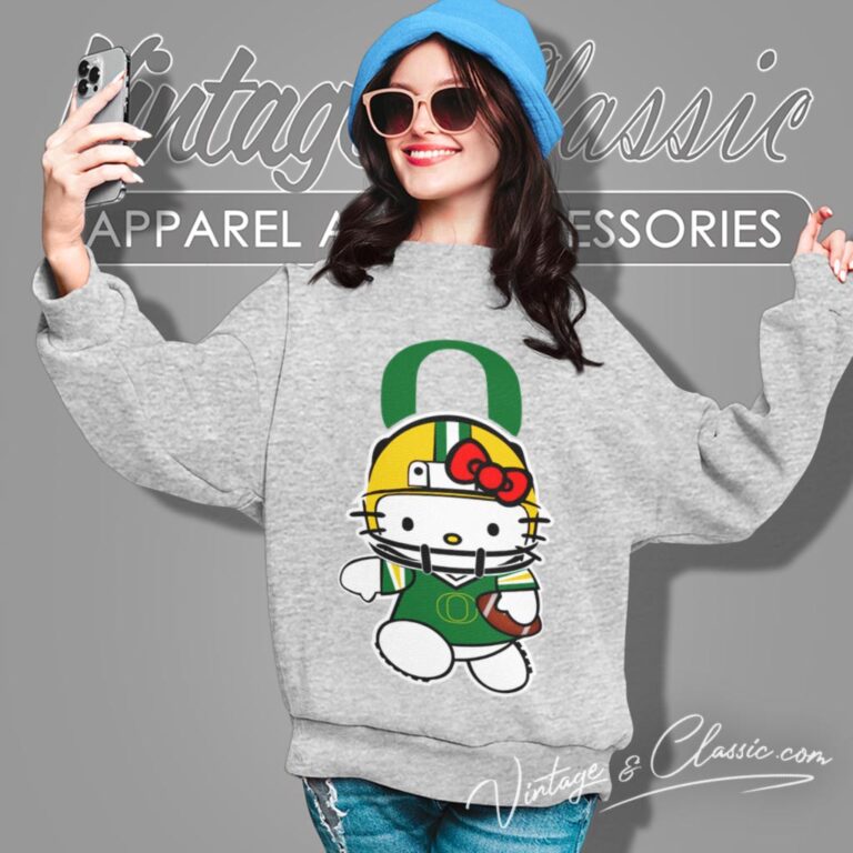 University Of Oregon Ducks Hello Kitty Sweatshirt University Of Oregon Ducks Hello Kitty Sweatshirt