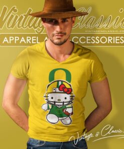University Of Oregon Ducks Hello Kitty V Neck TShirt