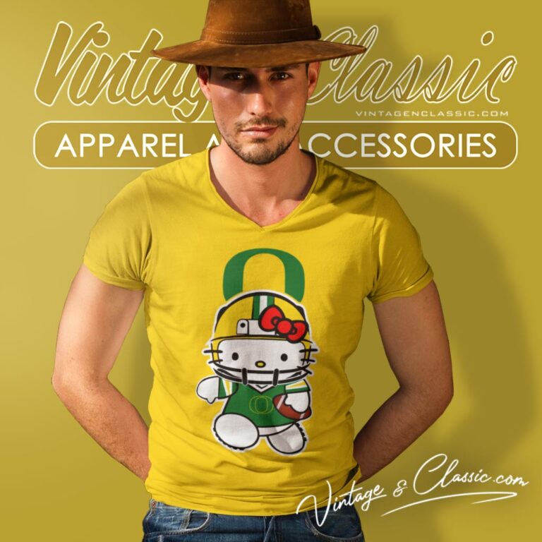 University Of Oregon Ducks Hello Kitty V Neck TShirt University Of Oregon Ducks Hello Kitty V Neck TShirt