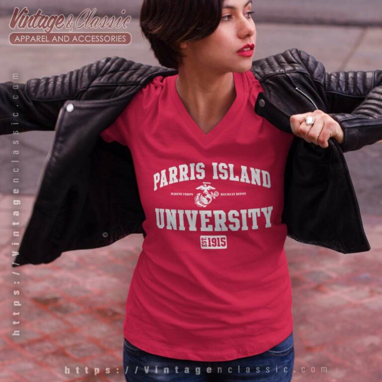 University Of Parris Island V Neck TShirt University Of Parris Island V Neck TShirt