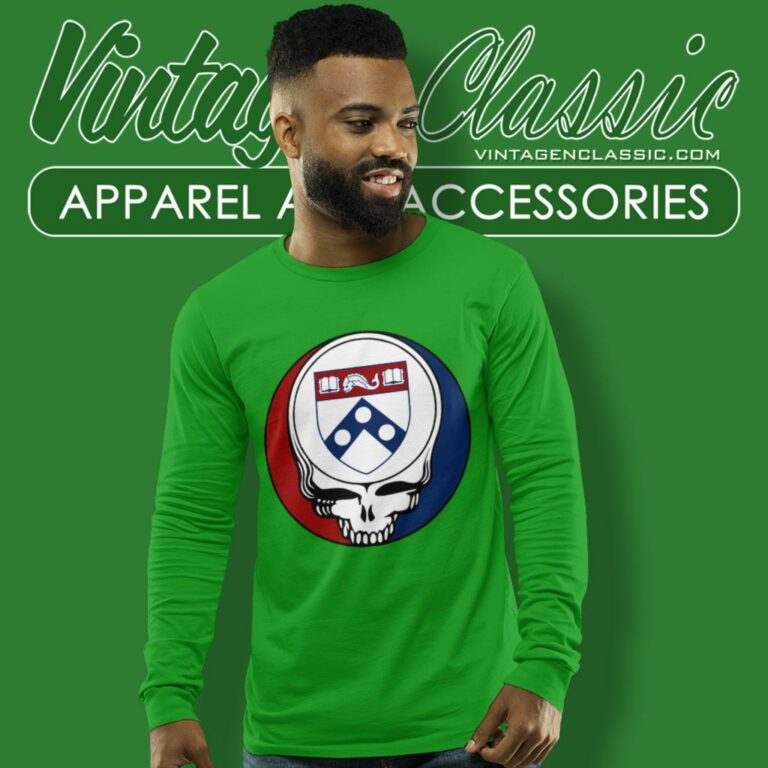 University Of Pennsylvania Grateful Dead Steal Face Long Sleeve Tee University Of Pennsylvania Grateful Dead Steal Face Long Sleeve Tee