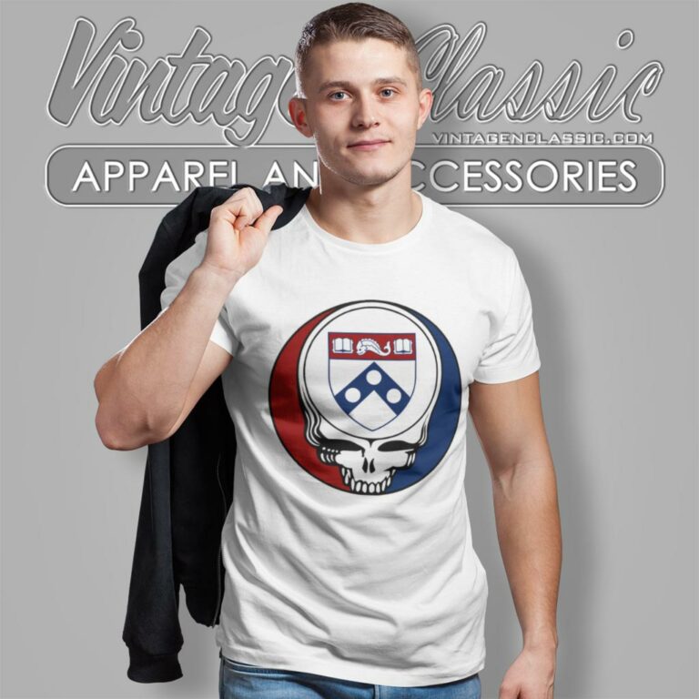 University Of Pennsylvania Grateful Dead Steal Face T Shirt University Of Pennsylvania Grateful Dead Steal Face T Shirt