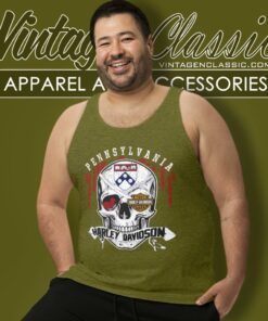 University Of Pennsylvania Harley Davidson Skull Tank Top Racerback