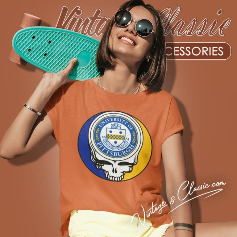 University Of Pittsburgh Grateful Dead Steal Your Face Women T Shirt University Of Pittsburgh Grateful Dead Steal Your Face Women T Shirt