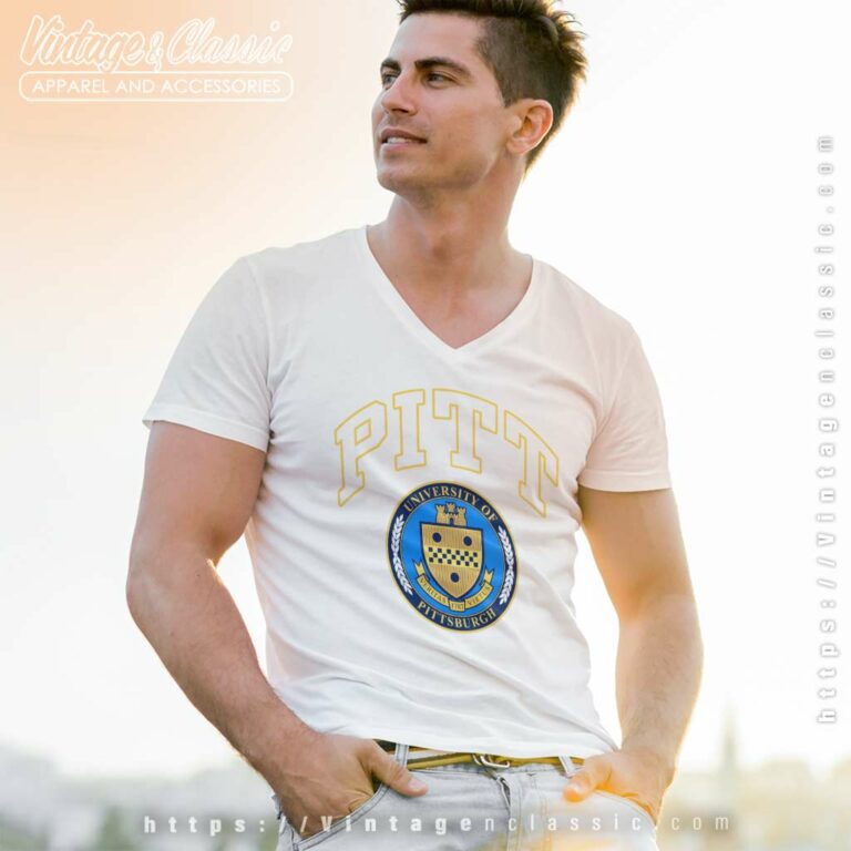 University Of Pittsburgh V Neck TShirt University Of Pittsburgh V Neck TShirt