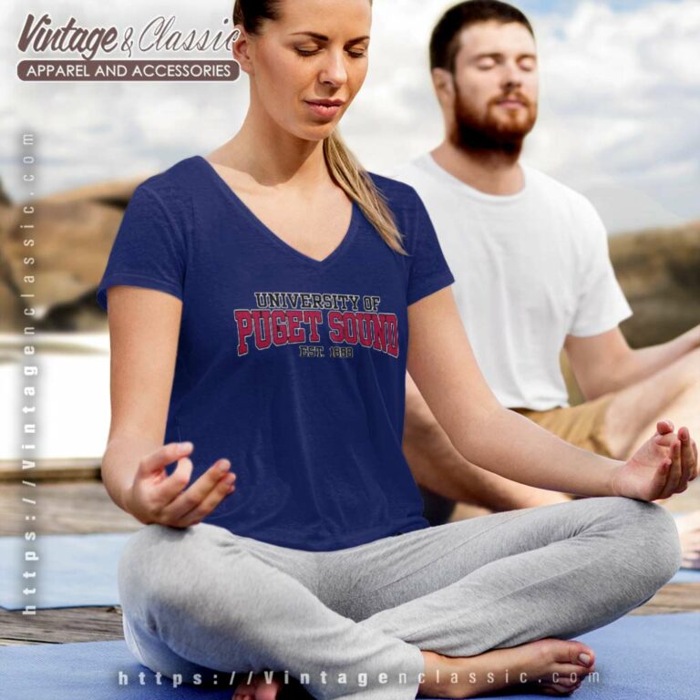 University Of Puget Sound V Neck TShirt University Of Puget Sound V Neck TShirt
