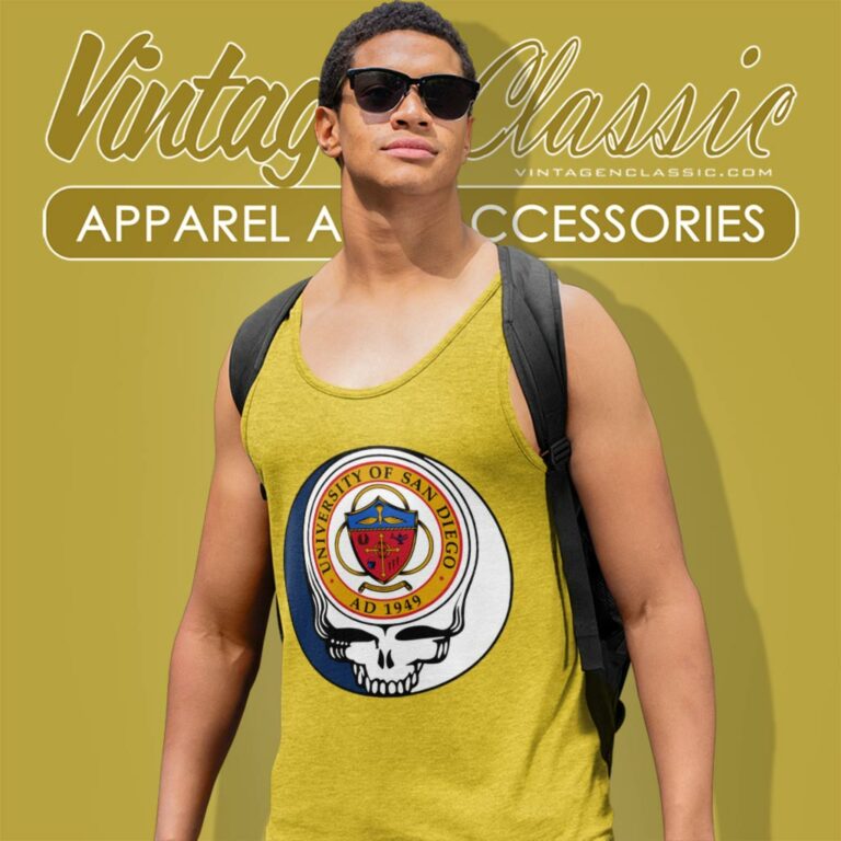 University Of San Diego Grateful Dead Steal Your Face Tank Top Racerback University Of San Diego Grateful Dead Steal Your Face Tank Top Racerback