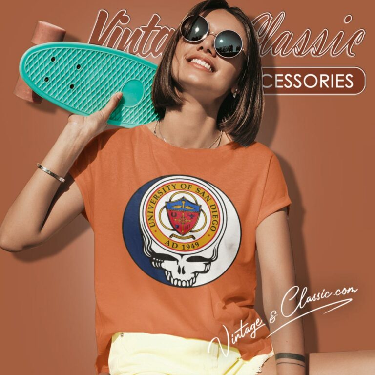 University Of San Diego Grateful Dead Steal Your Face Women T Shirt University Of San Diego Grateful Dead Steal Your Face Women T Shirt