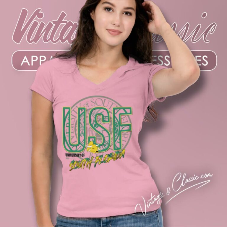 University Of South Florida Bulls V Neck TShirt University Of South Florida Bulls V Neck TShirt