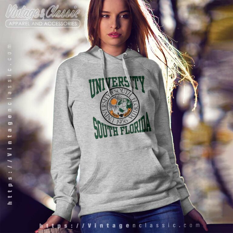 University Of South Florida Logo Vintage Hoodie University Of South Florida Logo Vintage Hoodie