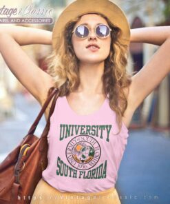 University Of South Florida Logo Vintage Tank Top Racerback