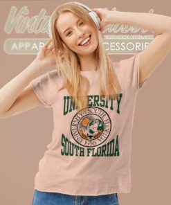 University Of South Florida Logo Vintage Women TShirt