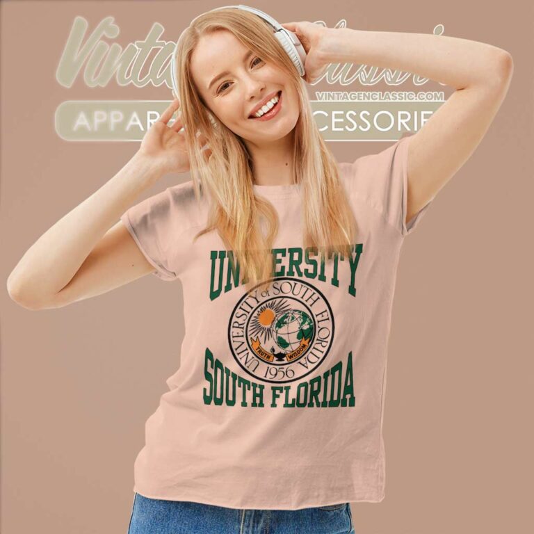 University Of South Florida Logo Vintage Women TShirt University Of South Florida Logo Vintage Women TShirt