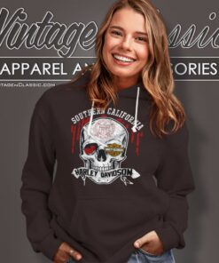 University Of Southern California Harley Davidson Skull Hoodie