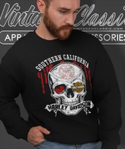 University Of Southern California Harley Davidson Skull Sweatshirt