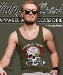 University Of Southern California Harley Davidson Skull Tank Top Racerback