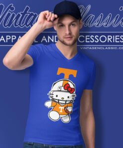 University Of Tennessee Volunteers Hello Kitty V Neck TShirt