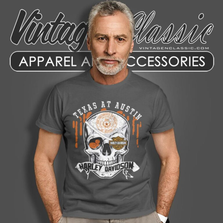 University Of Texas At Austin Harley Davidson Skull T Shirt University Of Texas At Austin Harley Davidson Skull T Shirt