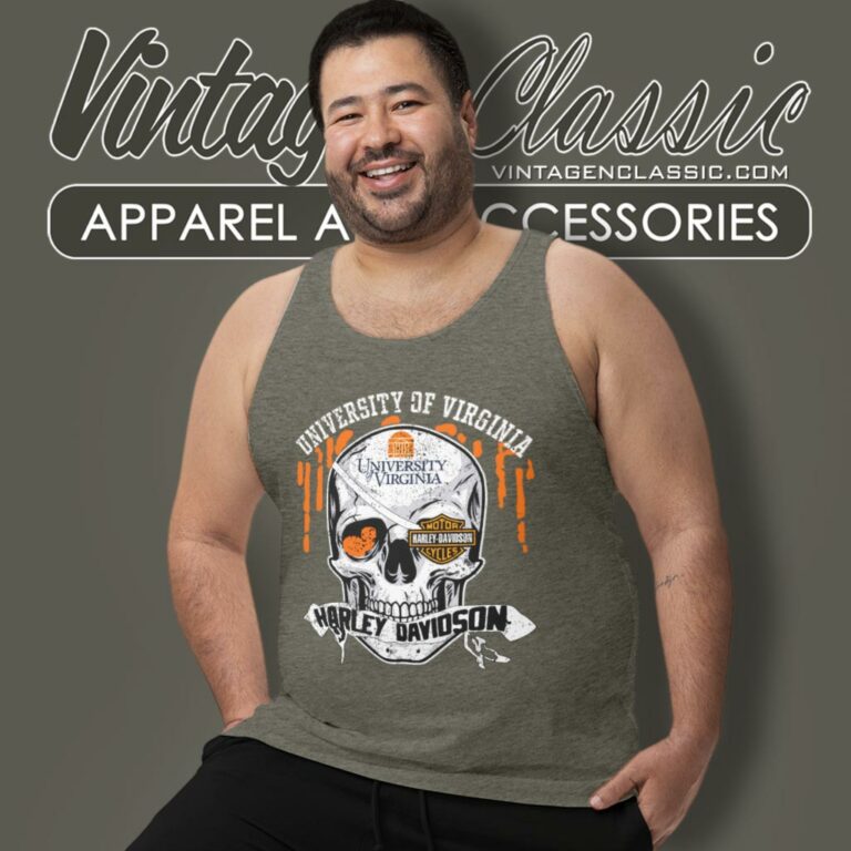 University Of Virginia Harley Davidson Skull Tank Top Racerback University Of Virginia Harley Davidson Skull Tank Top Racerback