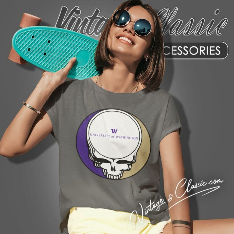 University Of Washington Grateful Dead Steal Your Face Women T Shirt University Of Washington Grateful Dead Steal Your Face Women T Shirt