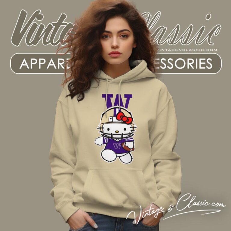 University Of Washington Huskies Hello Kitty Hoodie University Of Washington Huskies Hello Kitty Hoodie
