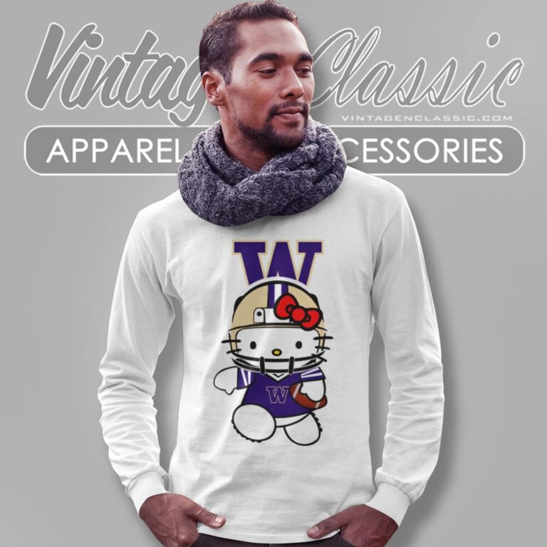 University Of Washington Huskies Hello Kitty Long Sleeve Tee University Of Washington Huskies Hello Kitty Long Sleeve Tee
