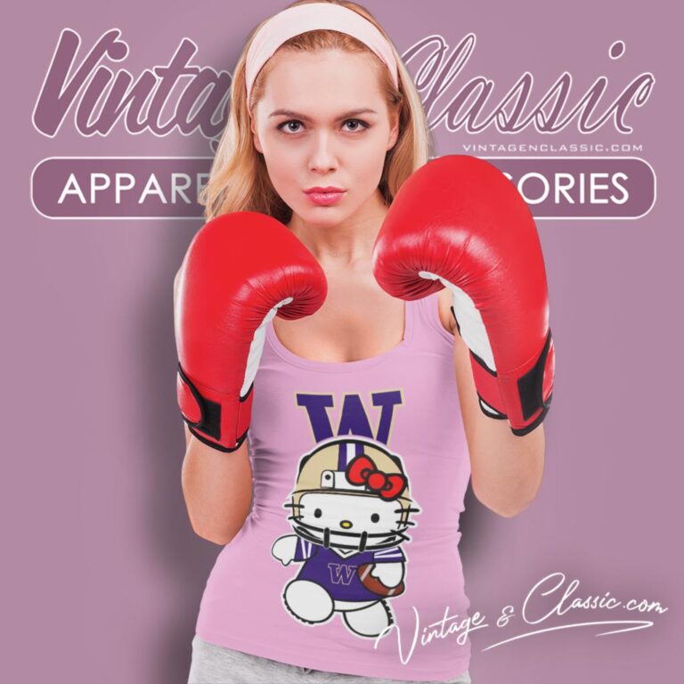 University Of Washington Huskies Hello Kitty Tank Top Racerback University Of Washington Huskies Hello Kitty Tank Top Racerback