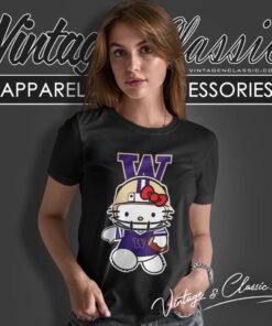 University Of Washington Huskies Hello Kitty Women T Shirt