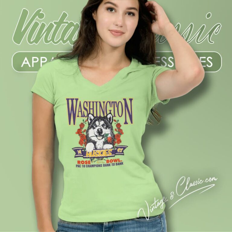 University Of Washington Huskies Rose Bowl V Neck TShirt University Of Washington Huskies Rose Bowl V Neck TShirt