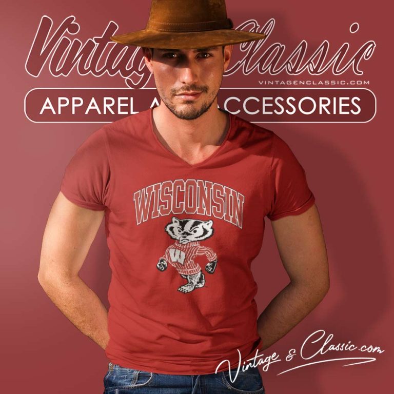 University Of Wisconsin Badgers Champion V Neck TShirt University Of Wisconsin Badgers Champion V Neck TShirt