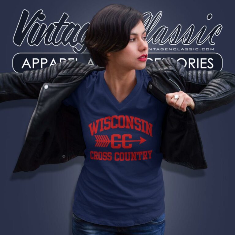 University Of Wisconsin Cross Country V Neck TShirt University Of Wisconsin Cross Country V Neck TShirt