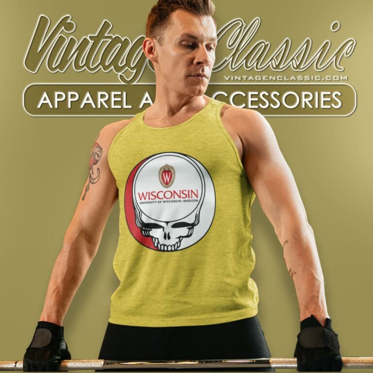 University Of Wisconsin Madison Grateful Dead Steal Your Face Tank Top Racerback University Of Wisconsin Madison Grateful Dead Steal Your Face Tank Top Racerback