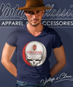 University Of Wisconsin Madison Grateful Dead Steal Your Face V Neck TShirt